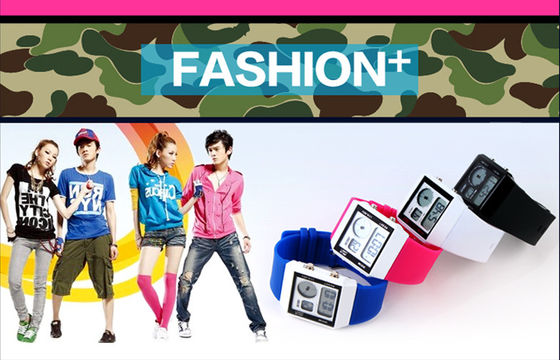 Unisex Double Time Analog Digital Watch Dual Time With 5 Colors Backlights