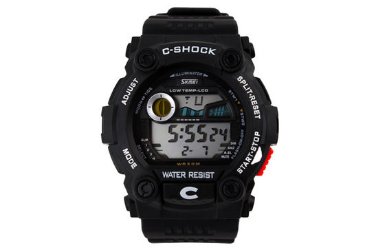 Shock Resistant Multifunction Watch PU Strap With Stop Watch