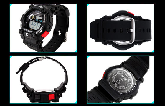 Shock Resistant Multifunction Watch PU Strap With Stop Watch