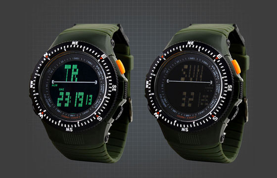 Negative Display Military Alarm Digital Watch With Japanese Batteries