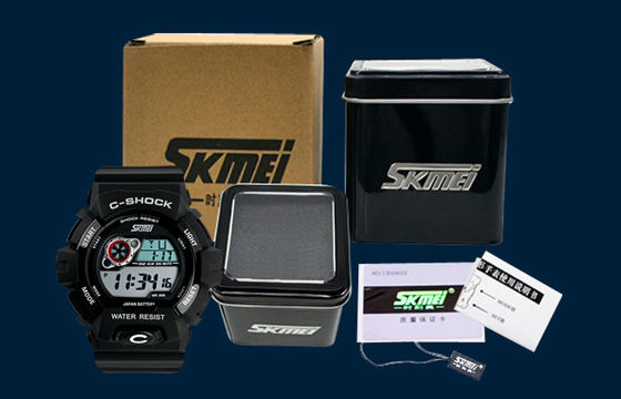 12 / 24 hr Shock Watch Kids 3 ATM Waterproof LCD Multifunction Watch