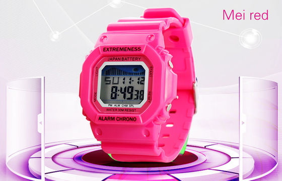 Elegant Ladies White Digital Watch ABS Case 12 / 24 hr Wrist Watches