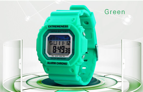 Elegant Ladies White Digital Watch ABS Case 12 / 24 hr Wrist Watches