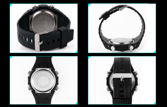 Large Face Digital Watch Hourly Chime PU Electronic Watches For Man