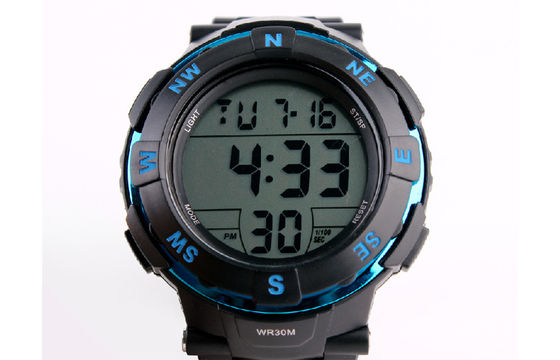 Black Waterproof Multifunction Digital Watch Daily Alarm Large LCD Display