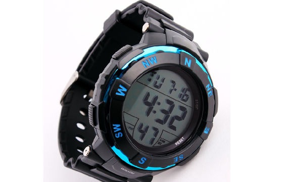 Black Waterproof Multifunction Digital Watch Daily Alarm Large LCD Display