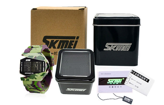 Multifunction Digital Watch Unisex EL Backlight 3 ATM Military Wristwatch