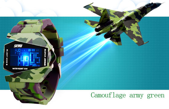 Multifunction Digital Watch Unisex EL Backlight 3 ATM Military Wristwatch
