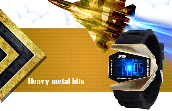 Multifunction Digital Watch Unisex EL Backlight 3 ATM Military Wristwatch