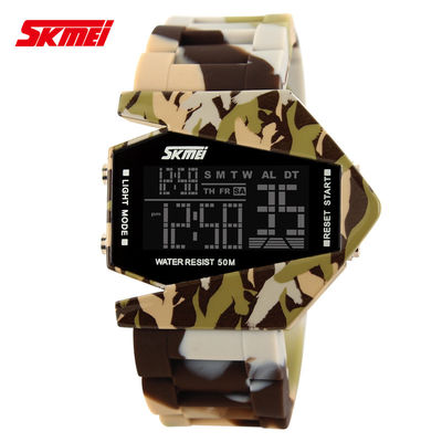 Colorful Camouflage Multifunction Digital Watch , 50m Water Resistant