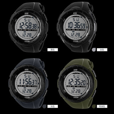 Charming Multifunction Digital Watch Water Resistant , Big Face Watch