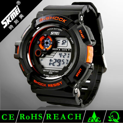 Men Multifunction Digital Watch With El Backlight Hourly Chime