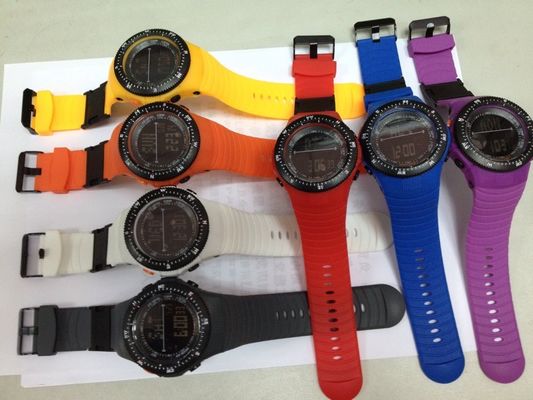 Black LCD Multifunction Digital Watch With EL Back Light