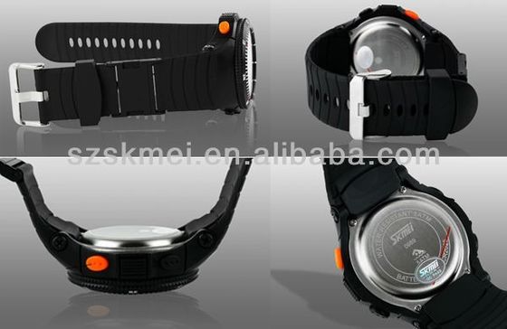 Black LCD Multifunction Digital Watch With EL Back Light