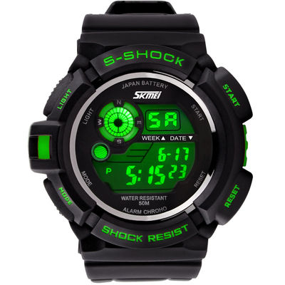 5OM Water Resistant Chronograph EL Backlight Multifunction Digital Watch