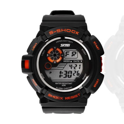 5OM Water Resistant Chronograph EL Backlight Multifunction Digital Watch