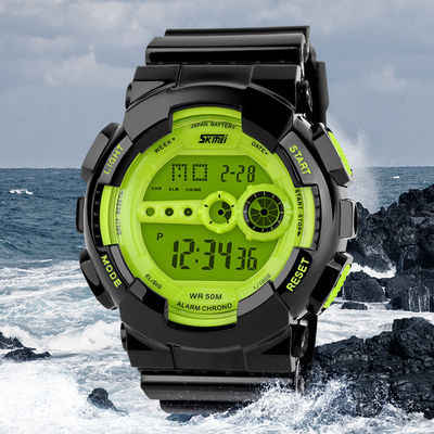 Multifunction Digital Watch S-Shock Model PU Strap For Students Youth