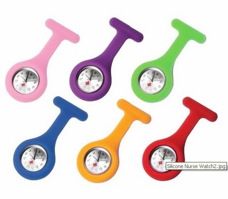 Flexible Colorful Silicone Nurse Watch Soft Silicone Strap ROHS