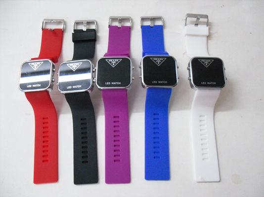 Durable Colorful Silicone Wristband Watch / Silicone Bracelet Watches