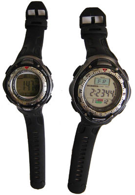 Unisex PU LCD Sport Watch Daily Alarm Multifunction Wristwatch