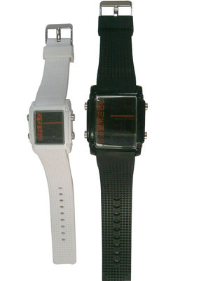 Black Atomic Watch Hourly Chime Waterproof LED Digit Watch