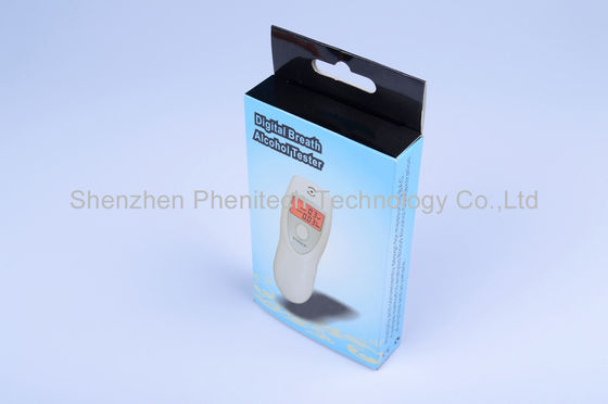 White Digital Breath Alcohol Tester with Semiconductor Oxide Alcohol Sensor
