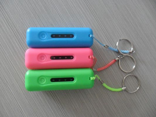 2600mAh USB Portable Power Bank With LED Light , Red / Pink / Green