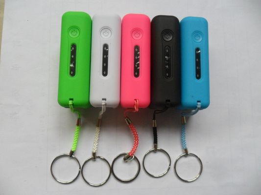 2600mAh USB Portable Power Bank With LED Light , Red / Pink / Green