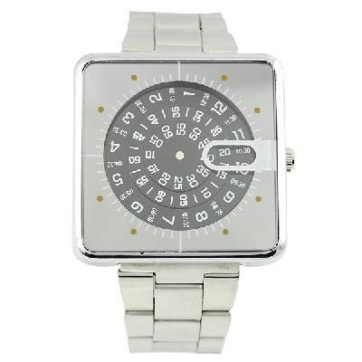 New PAIDU Digital Quảng trường Quartz Analog cổ tay Watch thép không gỉ